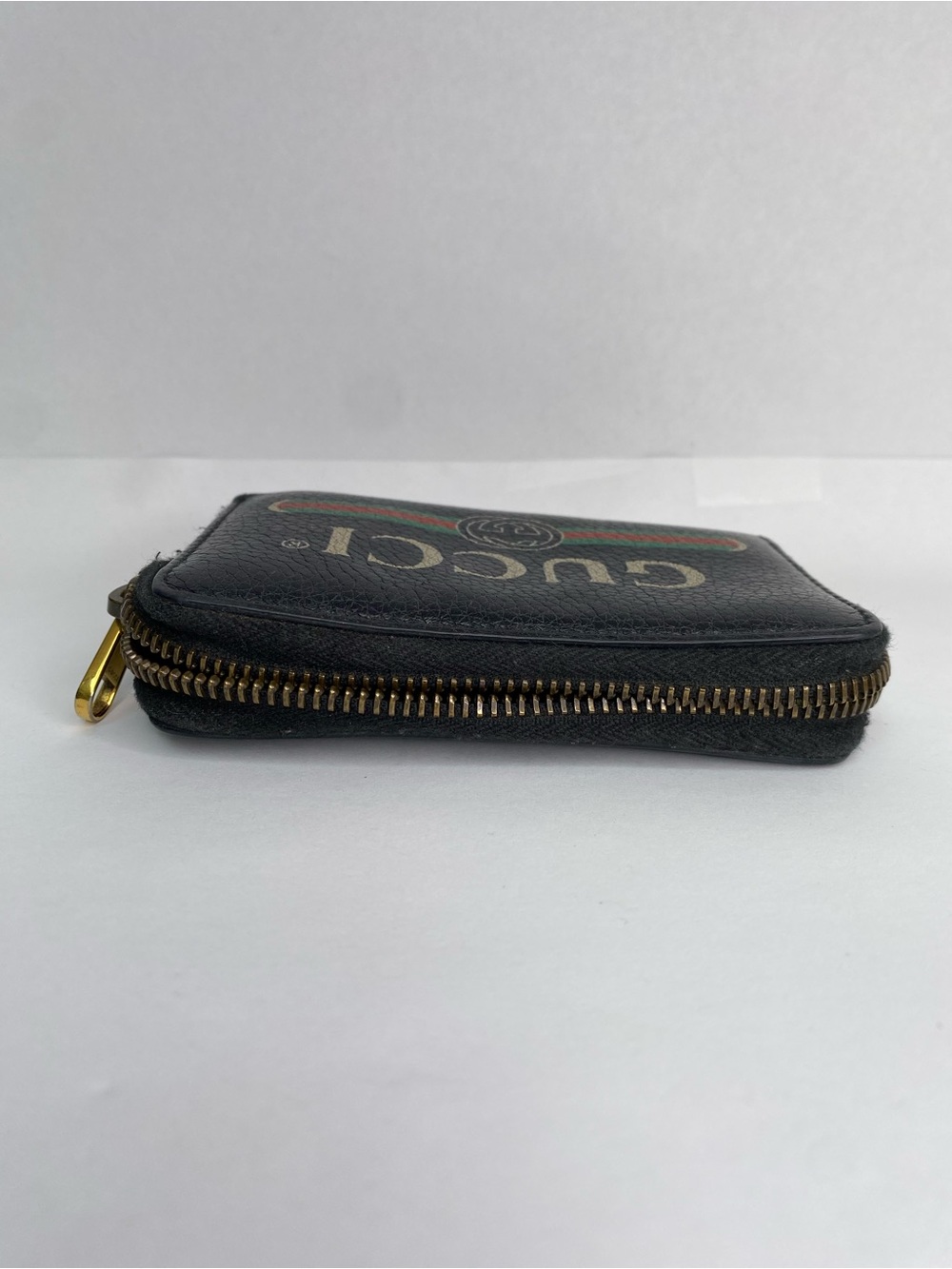 Gucci Black Leather Logo Zip Purse - Picture 5 of 10